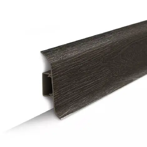изображение Плинтус Ideal 55 Венге темный 303  (кабель-канал, мягкие края)